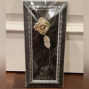 Elegant Gold Rose Wall Decor